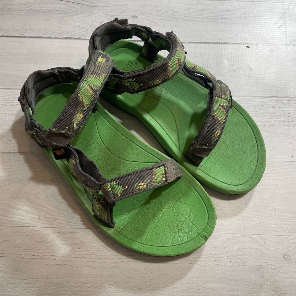 Teva kids green grey sport sandals size 2
